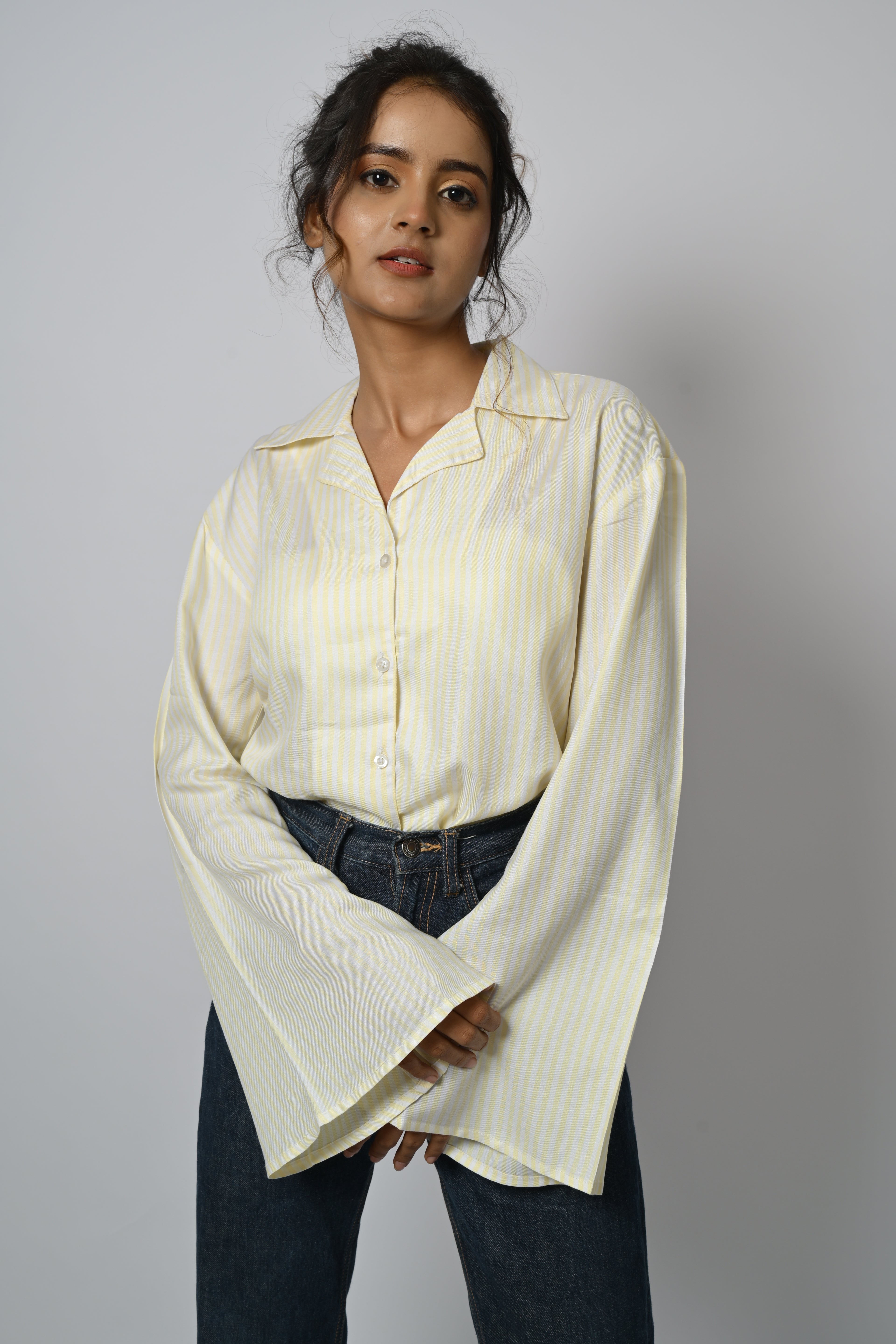 Striped Bell Sleeve Shirt