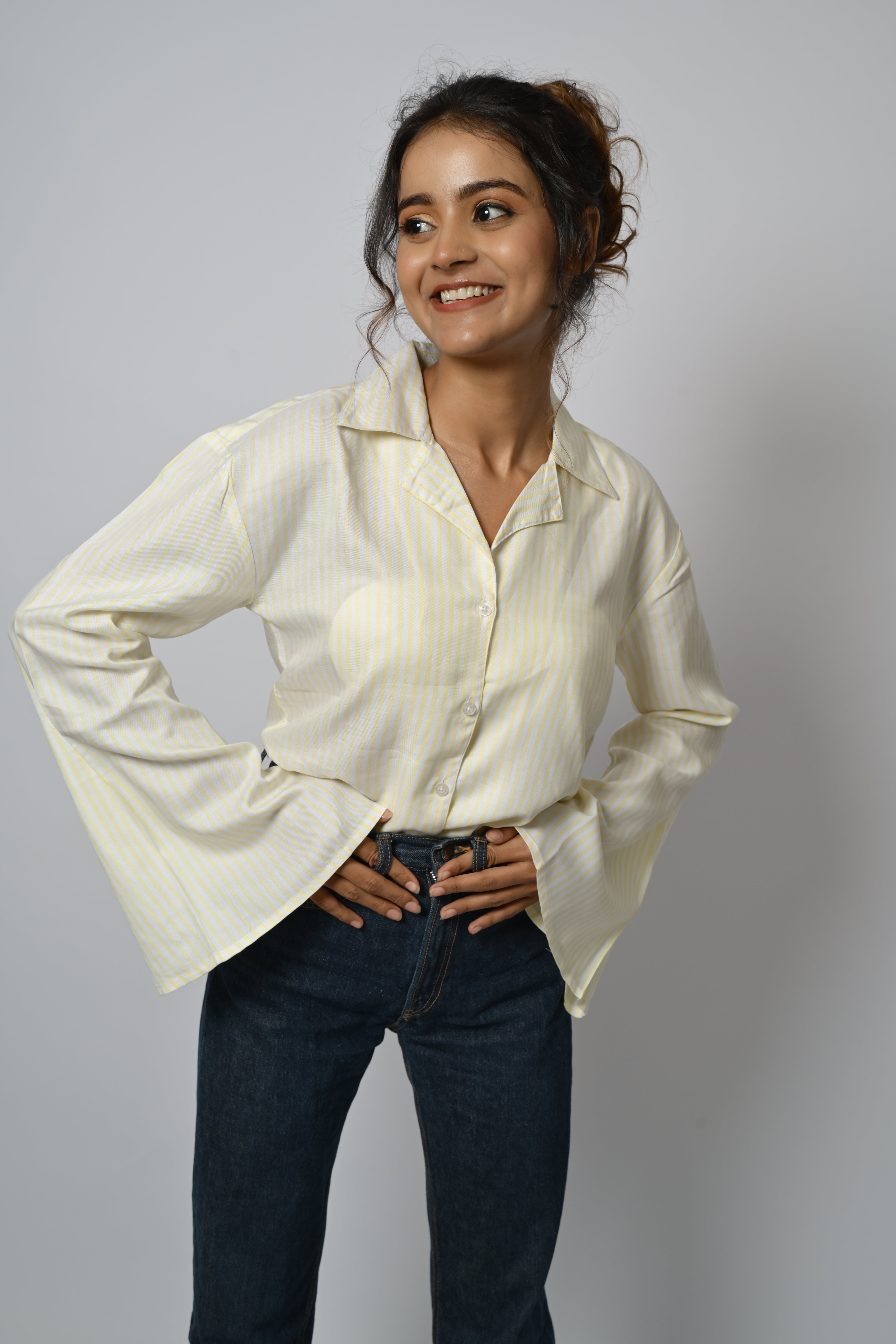 Striped Bell Sleeve Shirt