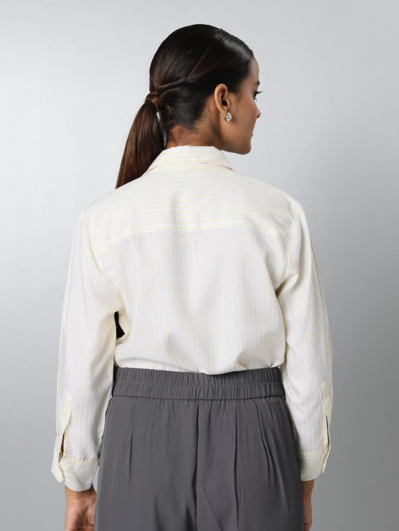 Lyocell Fluid Striped Shirt