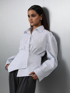 Striped Overlap Shirt