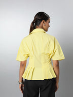 Short Sleeve Pleated Blouse